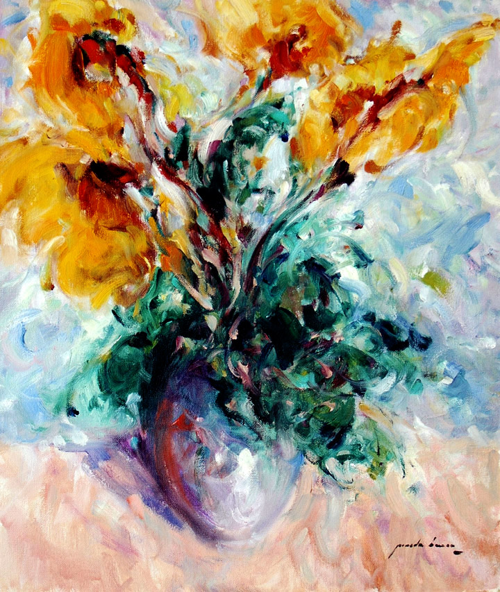 Sunflowers Vase (21.5x18)